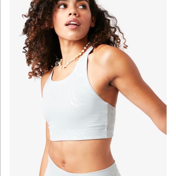 Terez Other - TEREZ DOVE GRAY SNAKESKIN FOIL SPORTSBRA